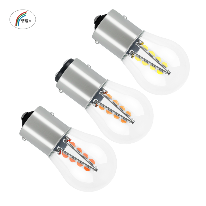 菲耀 LED玻璃刹车灯 转向灯 1156 1157 3030 8灯 12V24V通用